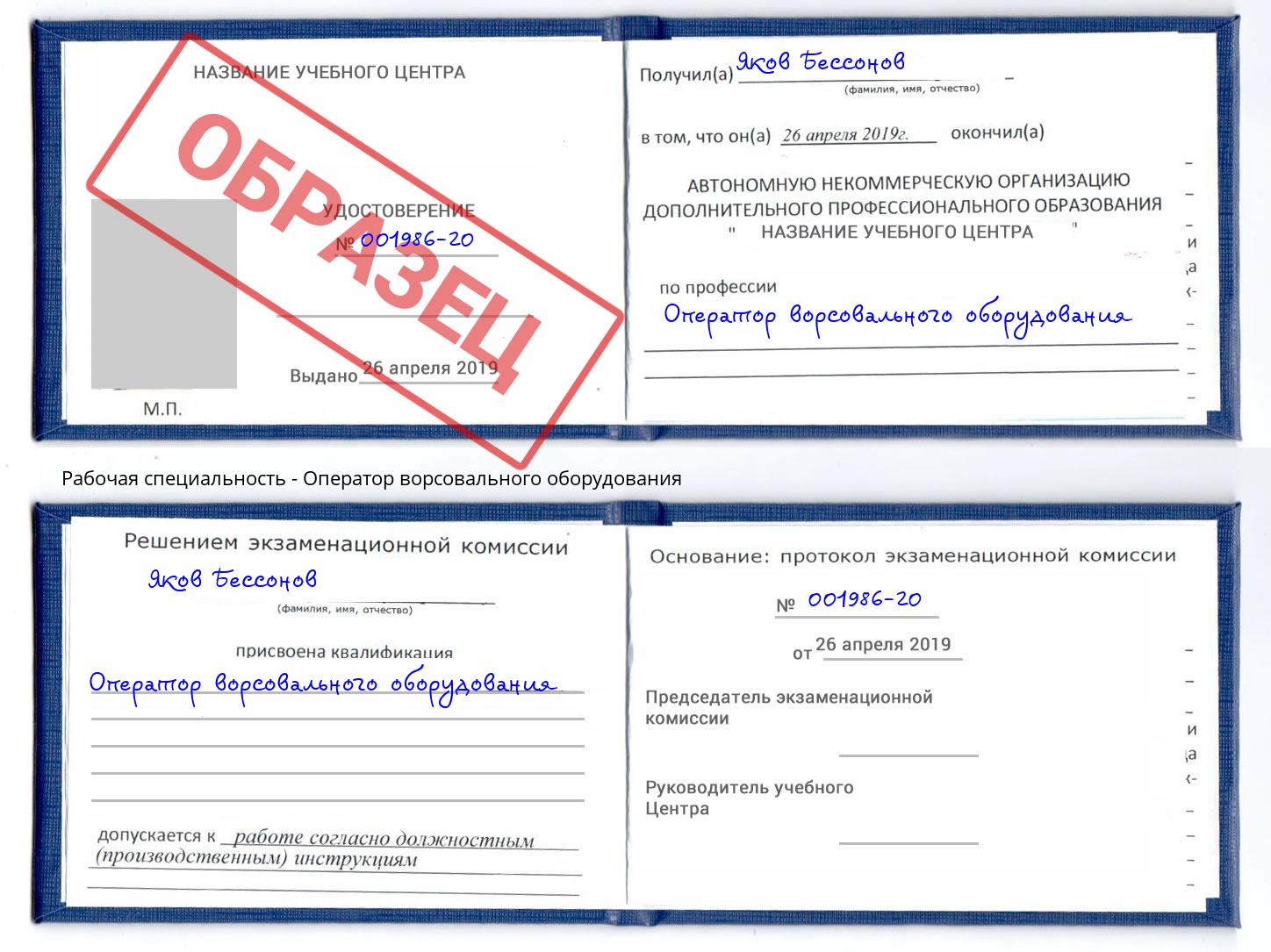Оператор ворсовального оборудования Великие Луки