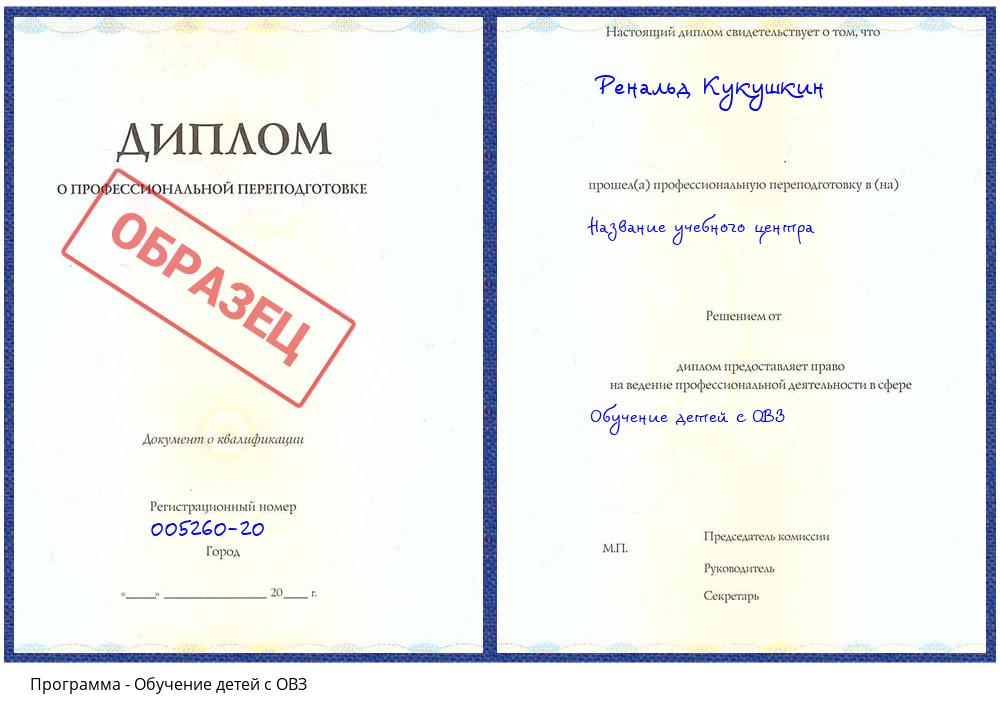 Обучение детей с ОВЗ Великие Луки